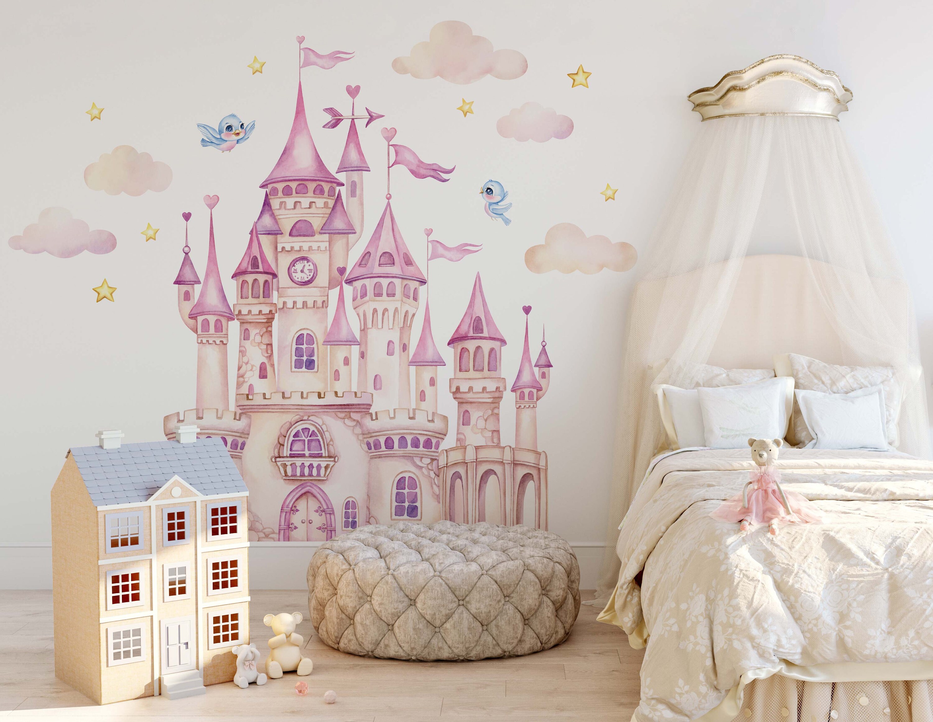 Sticker Chateau Princesse - Décoration intérieur en Vinyle