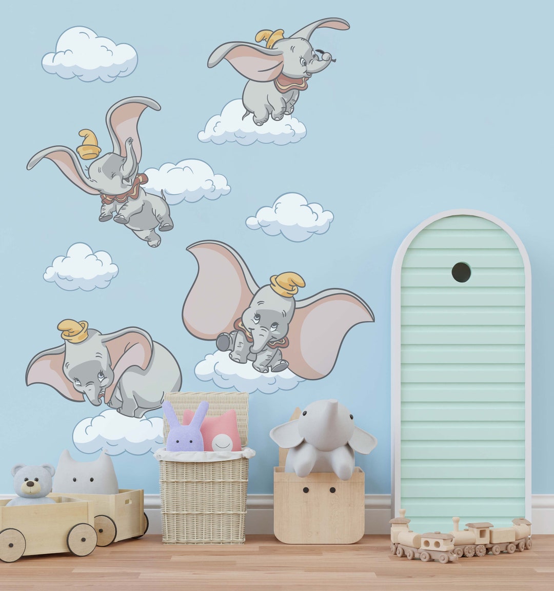 Dumbo pared decoración de la guardería Disney pared arte