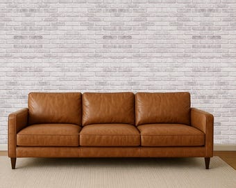 Papel tapiz de ladrillo blanco despegable y adhesivo, adhesivo rústico de pared de ladrillo falso, decoración de pared moderna extraíble, papel tapiz estilo loft para sala de estar u oficina