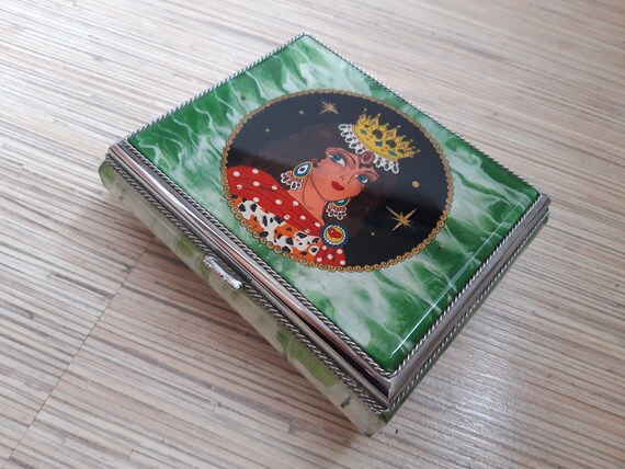 Vintage handmade jewelry box made in Soviet prison