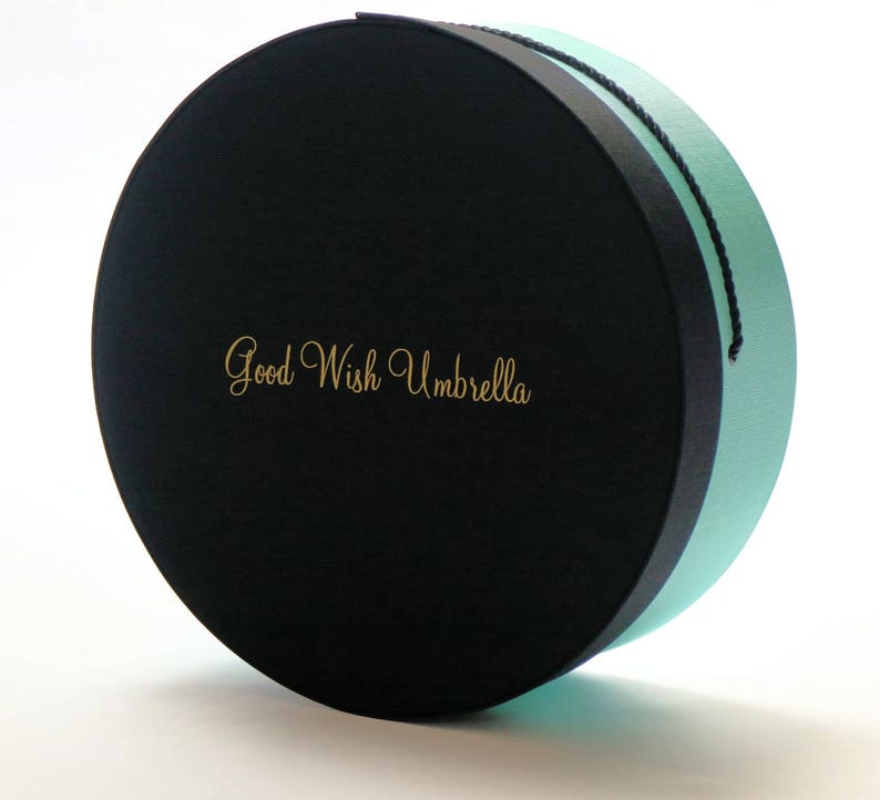 Turquoise Black Lid by Good Wish Umbrella\u00ae Bouquet Carrier