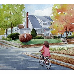 On A Fall Day (Original signed watercolor painting)