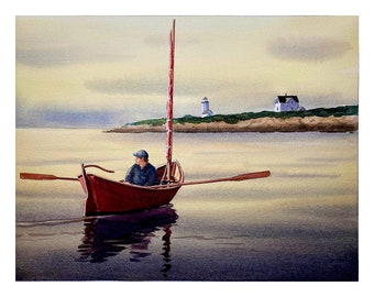 On A Quiet Morning (Original watercolor painting)