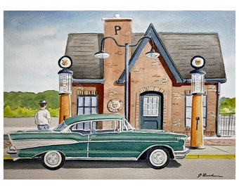 Route 66, Tulsa (Original Watercolor painting)