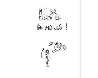 Postkarte "Hin und weg" - eDITION GUTE GEISTER