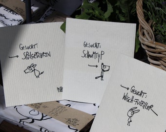 Set of 3 cleaning cloths "Spüldate" - eDITION GUTE GEISTER