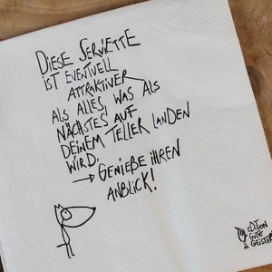 Serviette &quot;Eventuell attraktiv&quot; - eDITION GUTE GEISTER