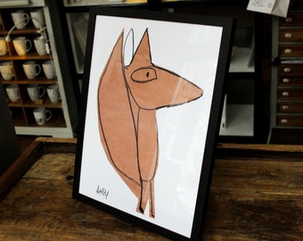 Framed picture "Astonished Fox", eDITION GOOD SPIRITS