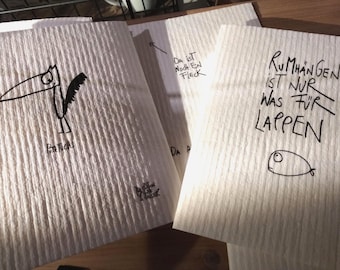 3-pack of cleaning cloths "Lappenparade" - eDITION GOOD SPIRITS