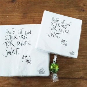 Set van 2 servetten "Geen salade deze keer" (lunch- en cocktailservetten) - eDITION GOOD SPIRITS