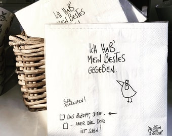 Napkins "Mein Bestes"