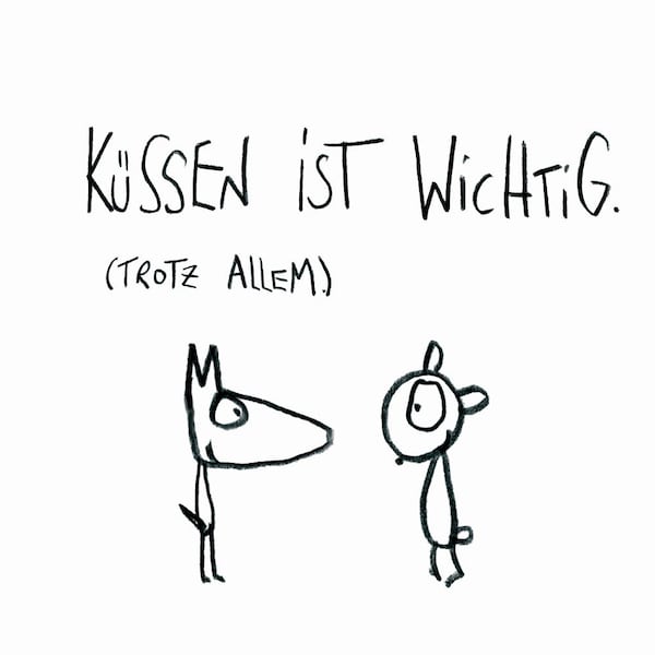 Postkarte "Küssen ist wichtig"- eDITION GUTE GEISTER