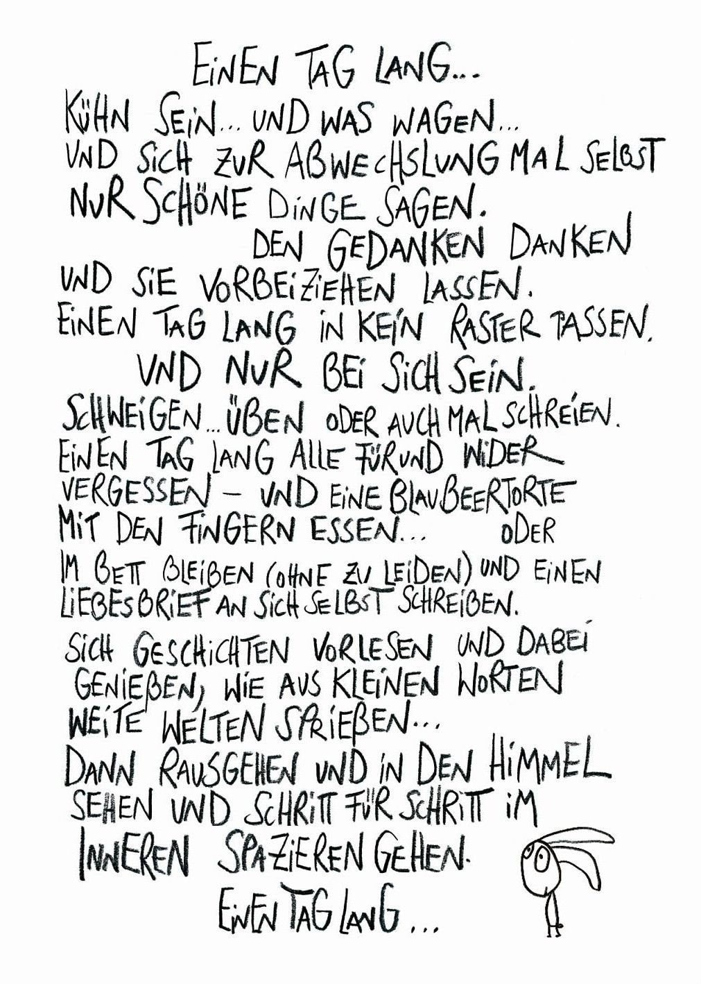 Postkarte Einen Tag lang eDITION GUTE GEISTER - Etsy.de