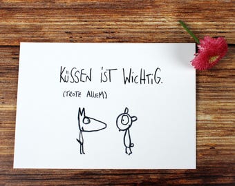 Postkarte "Küssen ist wichtig"- eDITION GUTE GEISTER