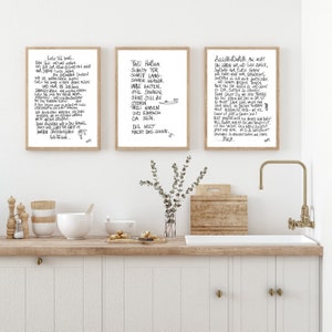 Pictures in a set of 3 with texts - DIN A 4