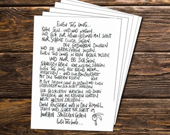 Conjunto de postais com 10 cartões de texto "Micropoesia" - eDITION GUTE GEISTER