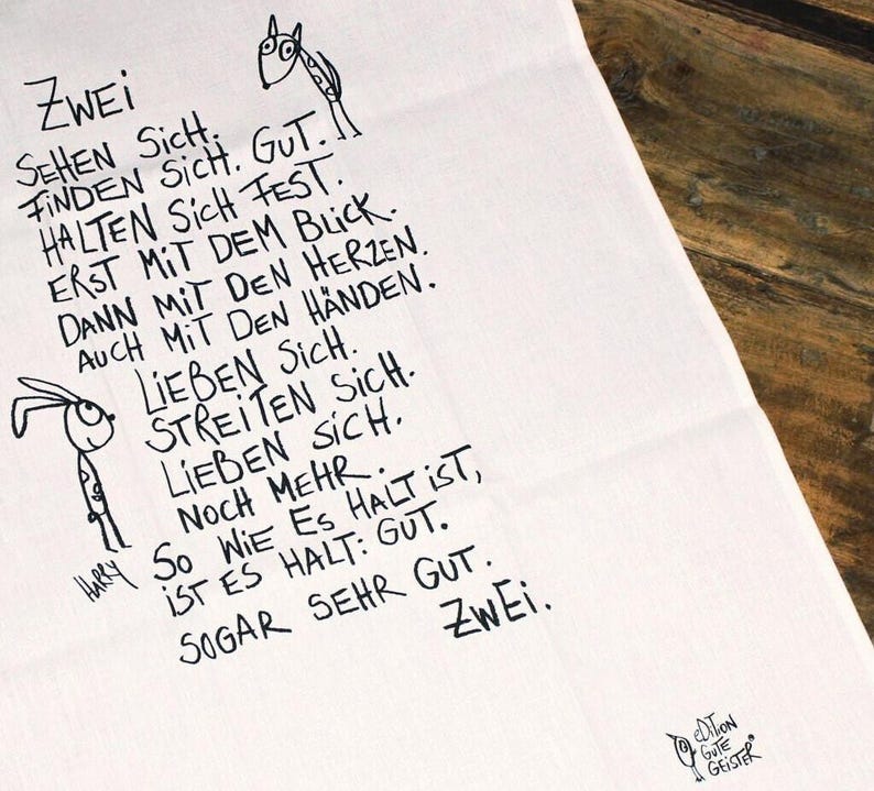 Dish towel "Two" - eDITION GOOD SPIRITS image 1