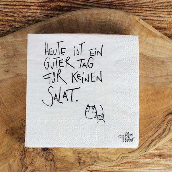Serwetka koktajlowa „Tym razem bez sałatki” – eDITION GOOD SPIRITS