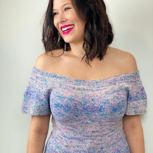 Flirty and Thriving Top Down Off the Shoulder Summer Crochet Pattern