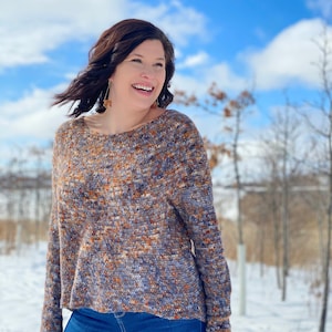 Suriously Soft Top Down Crochet High Low Hem Sweater Pattern