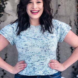 Flutter Free Tee Top Down Crochet Top Pattern
