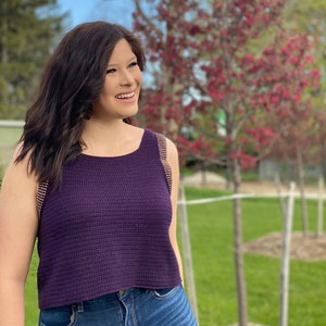 Beaded Babe Tank Top Down Summer Crochet Pattern