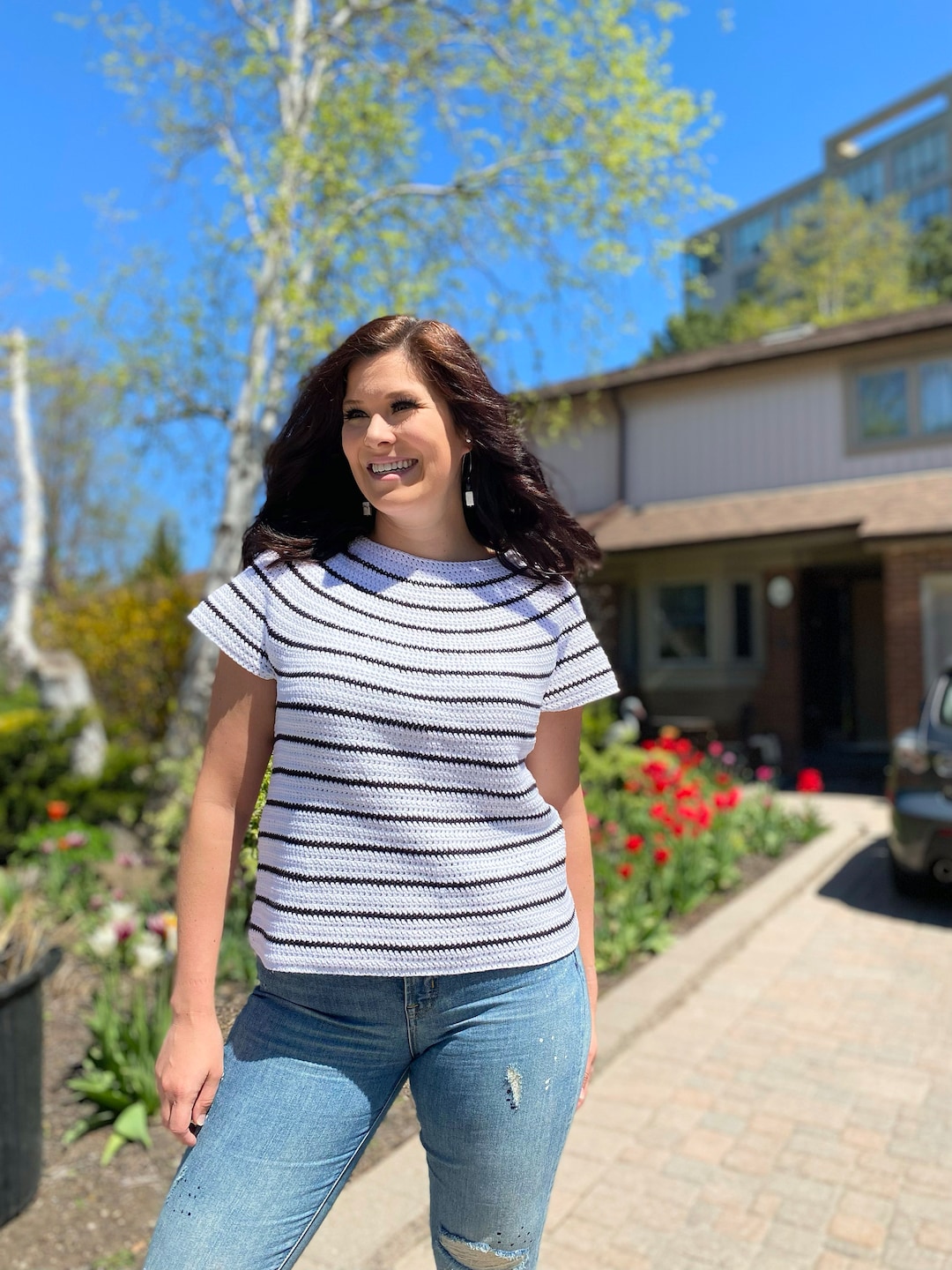 Catalina Tee Top Down Spring/summer Crochet Pattern - Etsy