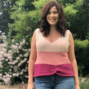 Tunisian Crochet Twist Summer Tank Top