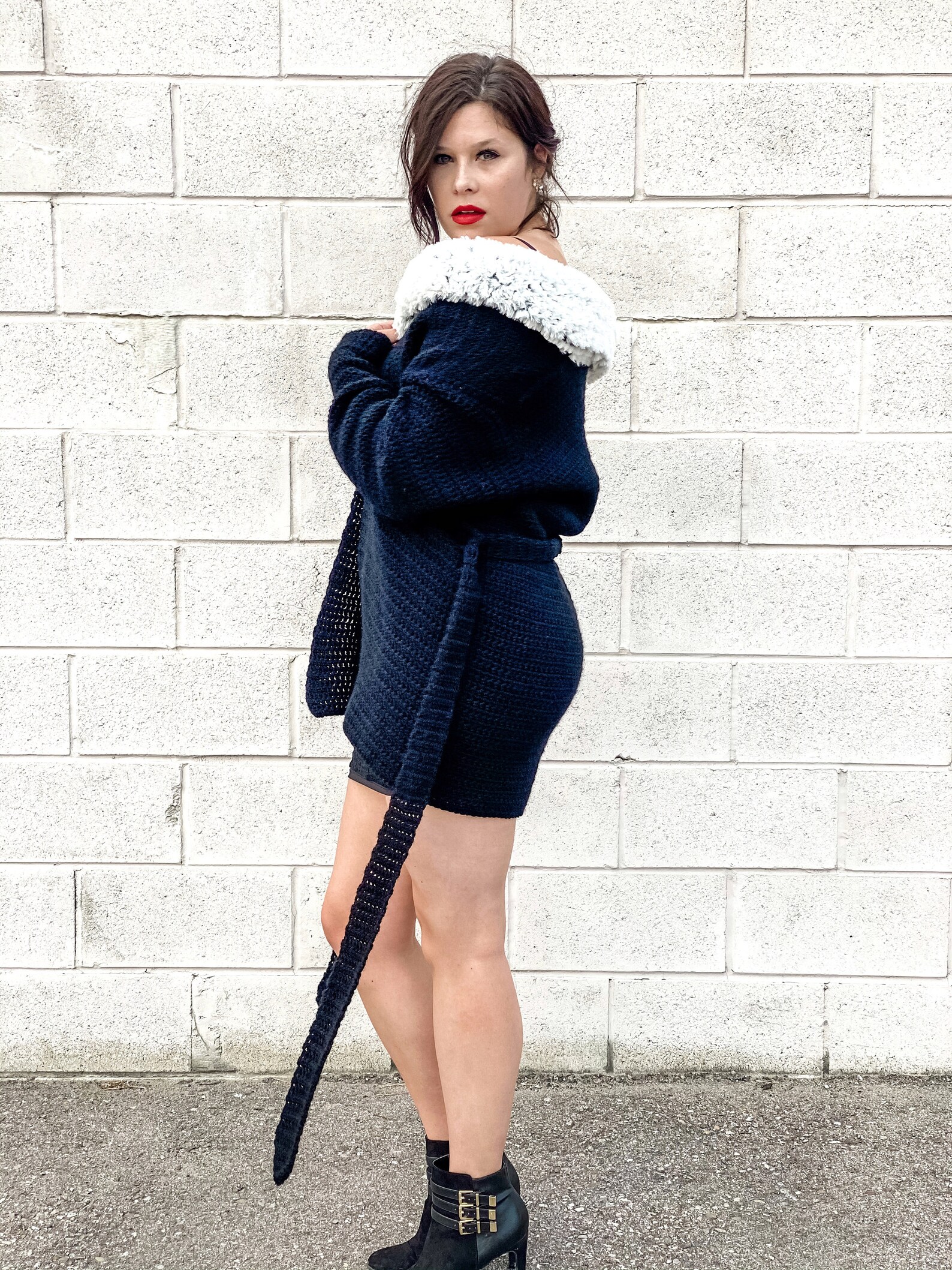 cardigan sweater gray