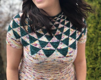 Tessellation Tee Top Down Summer Crochet Pattern