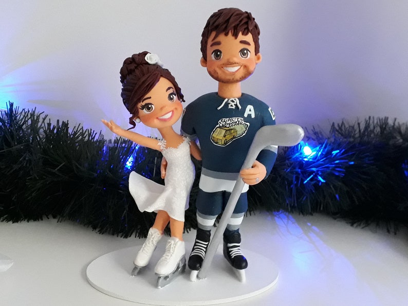 Figure Skater & Ice Hockey Player Personalized Figurines // Etsy UK