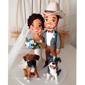 Sposa e Cowboy // scultura personalizzata di matrimonio// Lucy’s Clay Designs