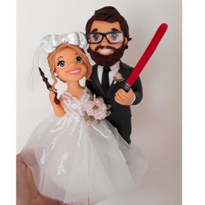 Star Wars and Disney Personalized Wedding Keepsake and Cake Topper // Lucy’s Clay Designs