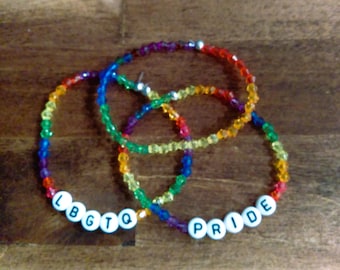 LGBTQIA Rainbow PRIDE-vriendschapsarmband met regenboogkralen