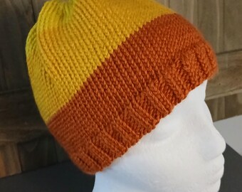 Hand Knitted Hat with Pom Pom, Customizable Colors & Style