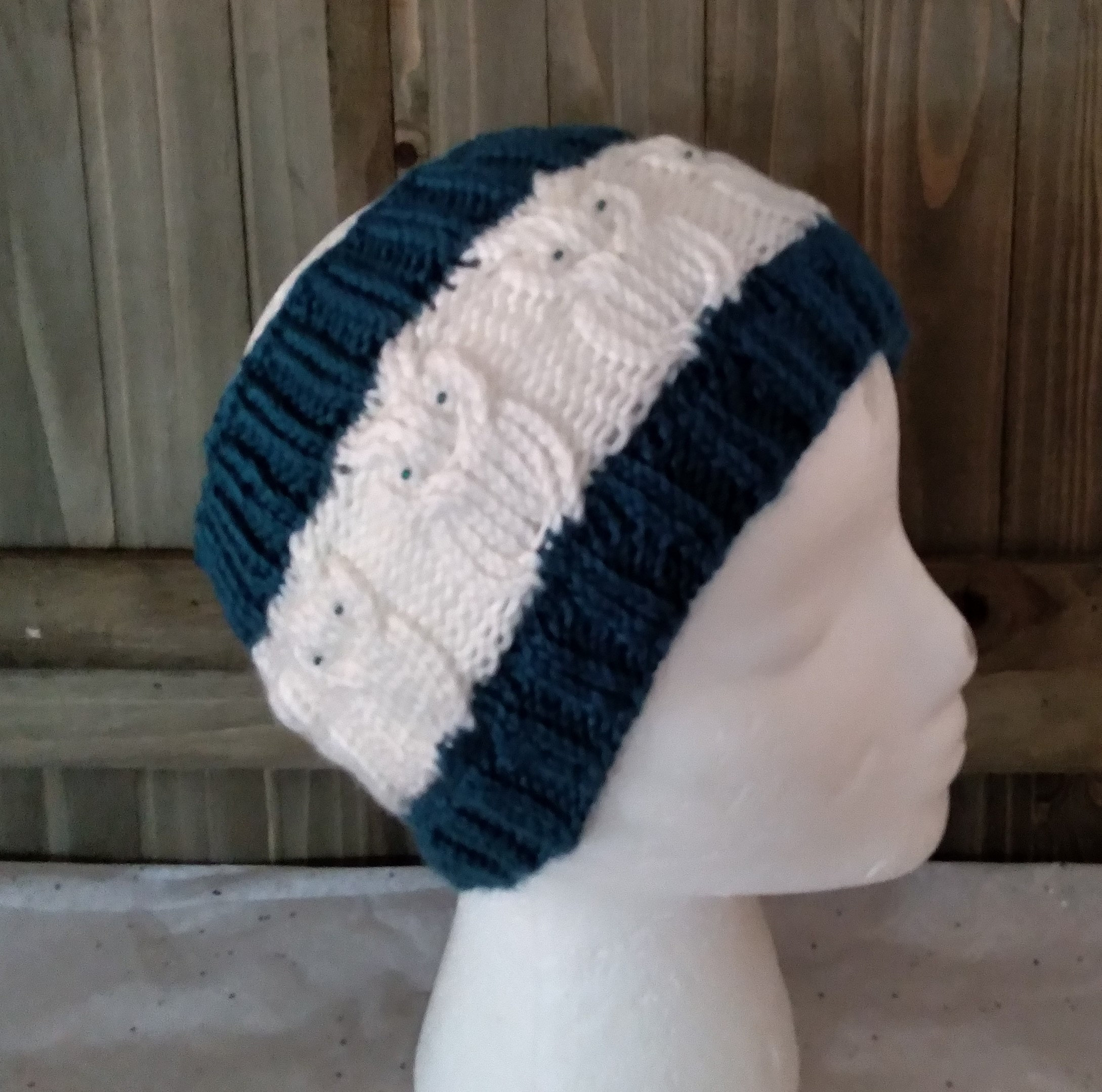 owl pattern headband knitted in color of your choice