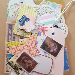 50 Pce Junk Journal Paper Pack Ephemera Pack Scrap Paper Collage Kit ...