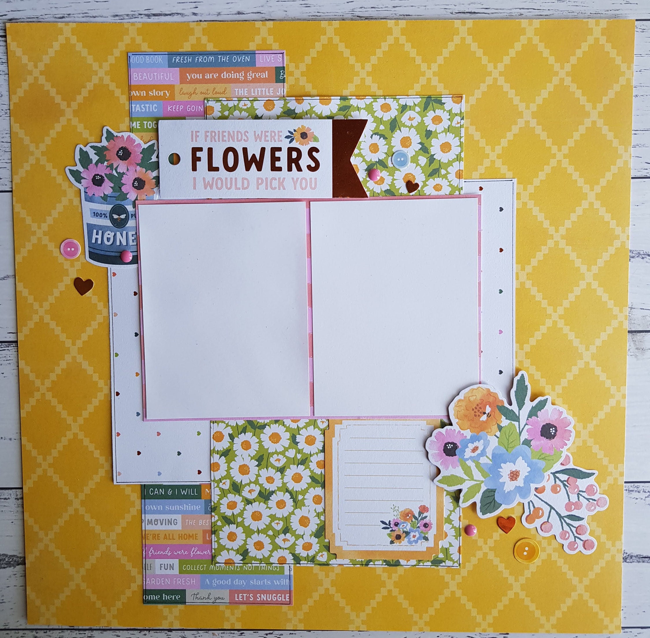Premade Scrapbook Pages LOVE BEAUTY (2) 12”X12” Dear Layouts