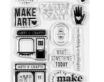 Make Art Beautiful Things Journal Clear Planner Journal Scrapbooking Stamps 12pcs