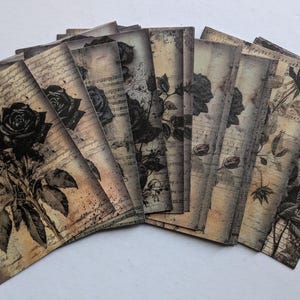 Junk Journal Vintage Halloween Gothic Rose Ephemera Journal Papers Journaling Supplies Scrapbooking  Journal Cards 30 Pcs