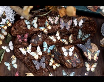 Vintage Style Butterfly Die Cuts Junk Journals Scrapbooking Card Making Collage 20 pcs