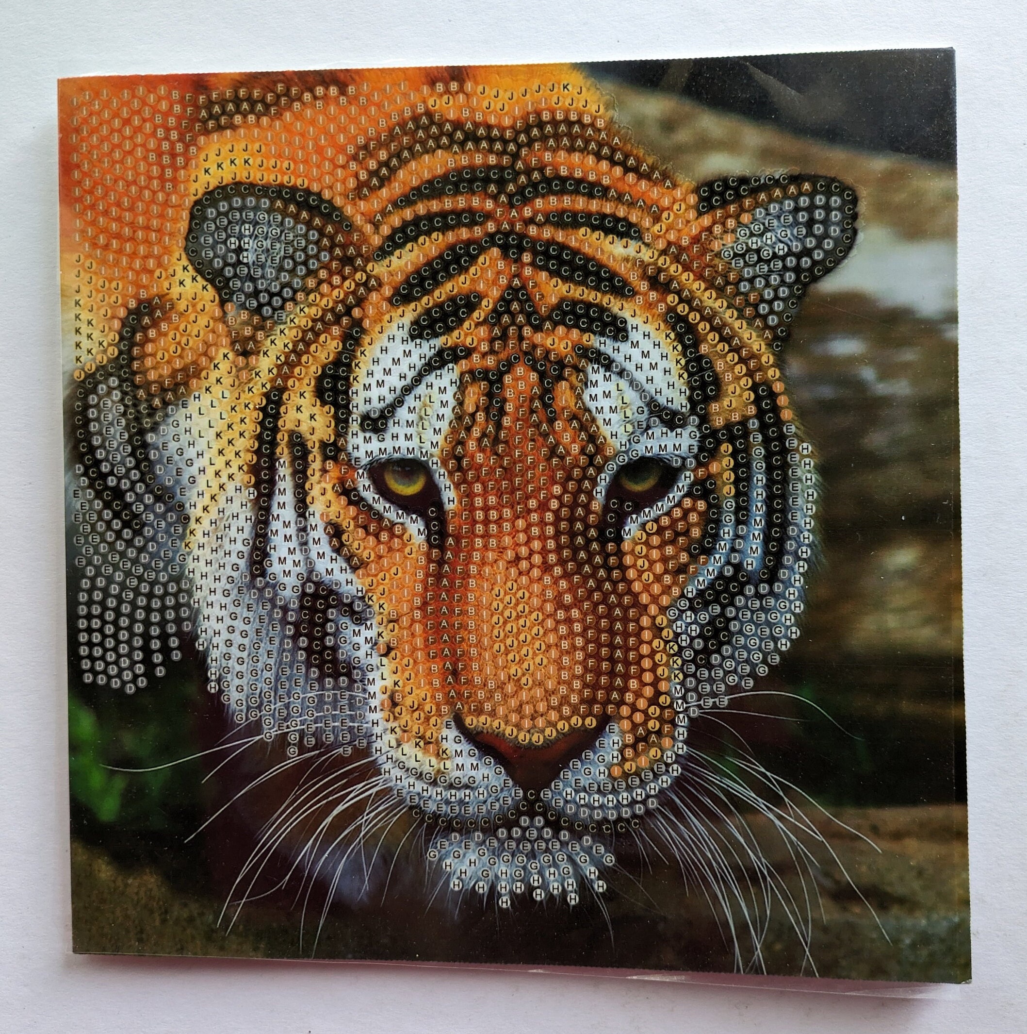 Diamond Painting Card Kit Tiger Crystal Art 18 X 18 Cm Craft Buddy
