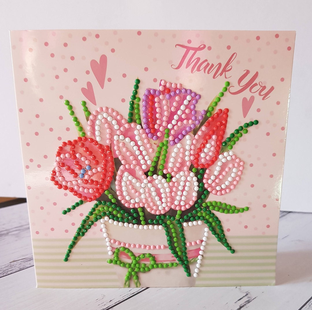 Pink Thank You Card Luxury Thank You Greeting Card Pink Flowers ...
