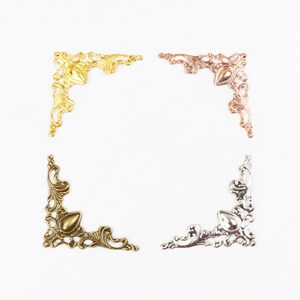 Metal Filigree Book Corners Embellishments for Journals Books ...