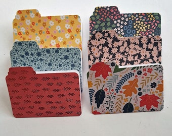 6pcs Mini file folders Scrapbooking Ephemera Organizer Planner Accessory File Folders Handmade File Folders Kawaii Stationery