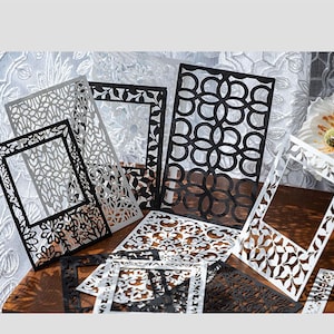 Panneau de cartes découpé avec des matrices en dentelle Agenda de journal indésirable découpé avec des matrices Scrapbooks vintage Artisanat décoratif en papier de fond pour la fabrication de cartes de journal 20 pcs