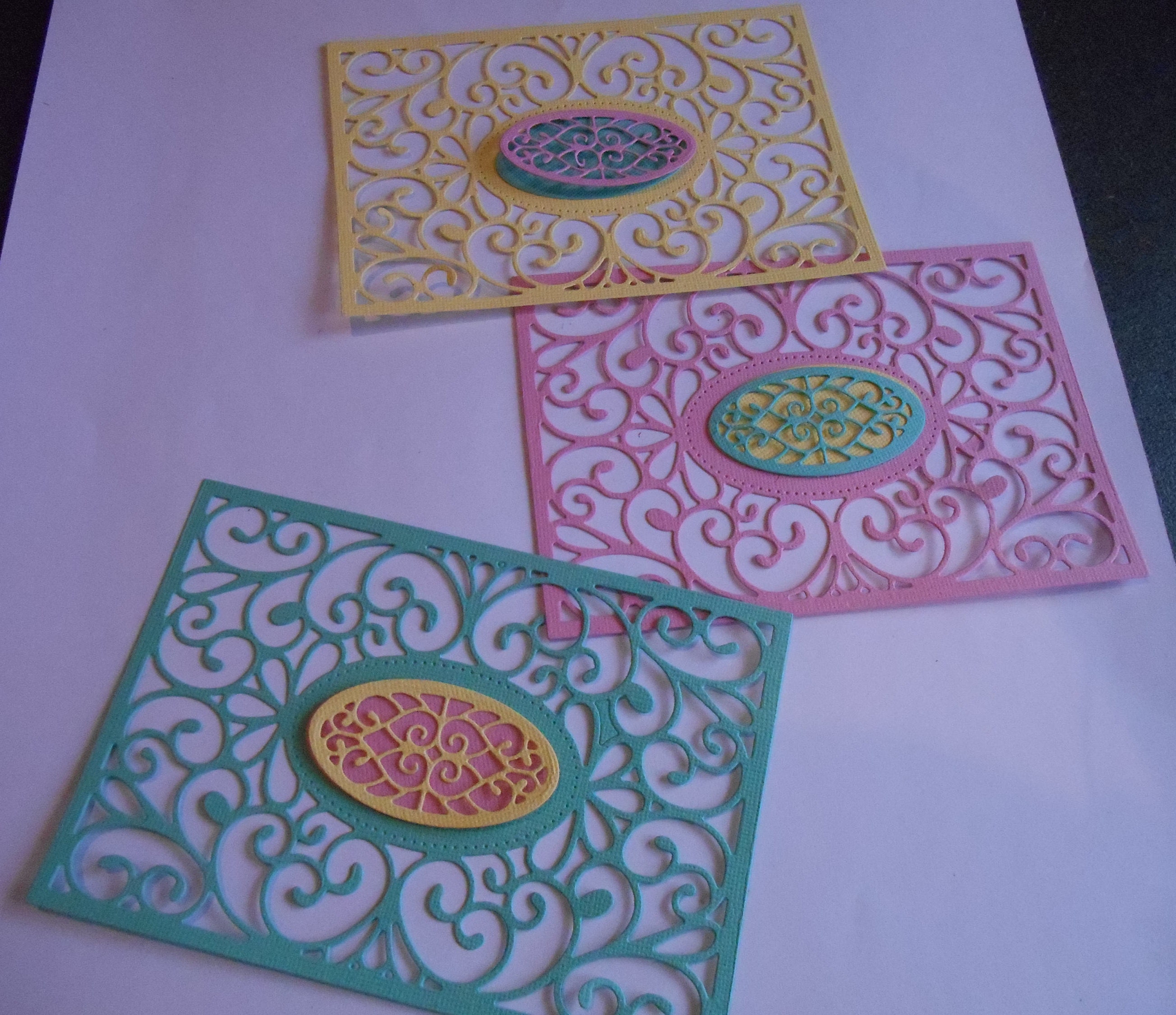 9 Piece Die Cut Frames Card Fronts Toppers Cards Etsy