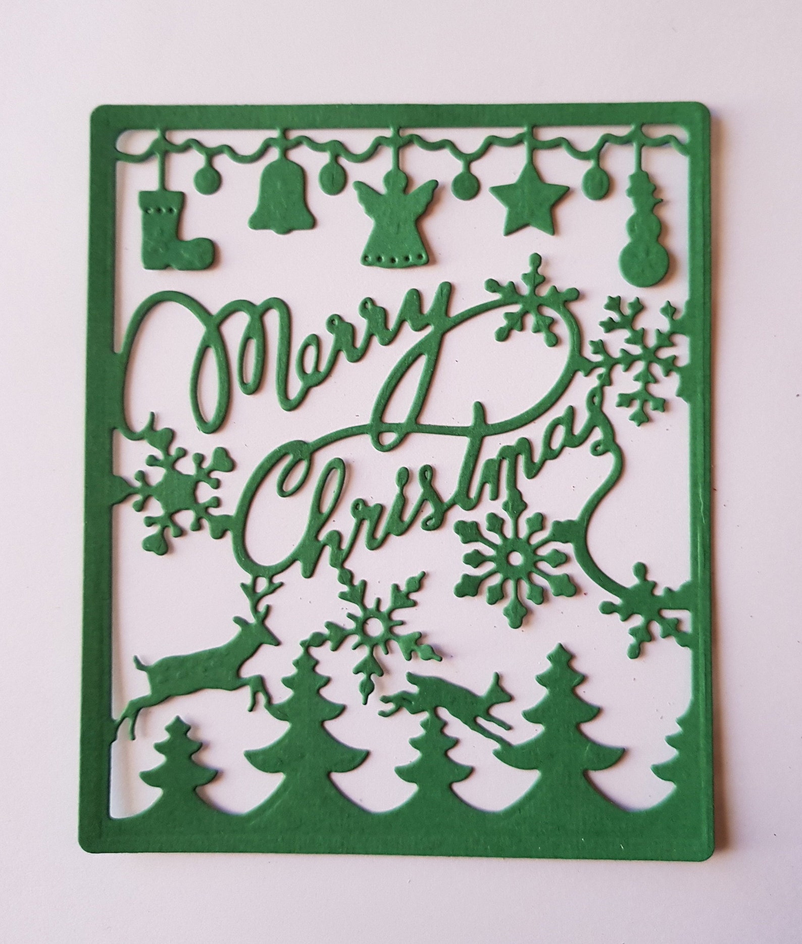 Merry Christmas Frame Die Cut X 2 Cards Scrapbooks Gifts Etsy Australia