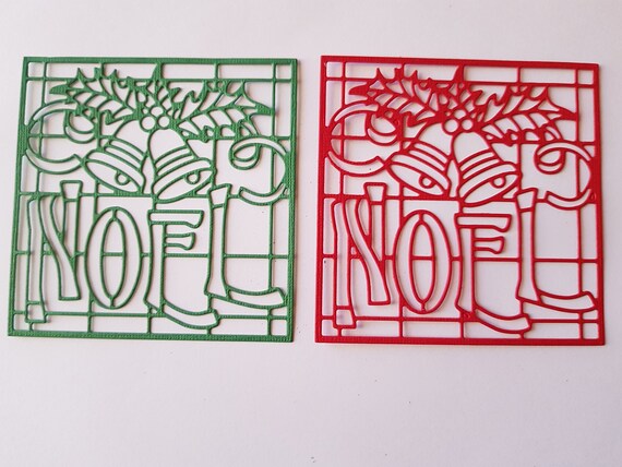 Noel Christmas Diecut Frame Card Making Scrapbooking Embellishments x 2 PC