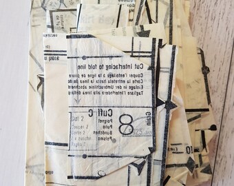 Vintage Sewing Pattern Printed Tissue Paper - Paper Ephemera, Junk Journals, Scrapbooking, Paper Collage, Decoupage, 50g Bundle Tissue Paper